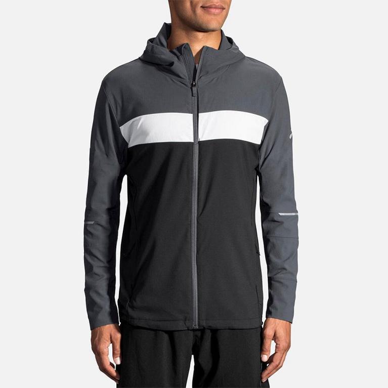 Brooks Men's Canopy Running Jackets - Grey (HVQR60192)